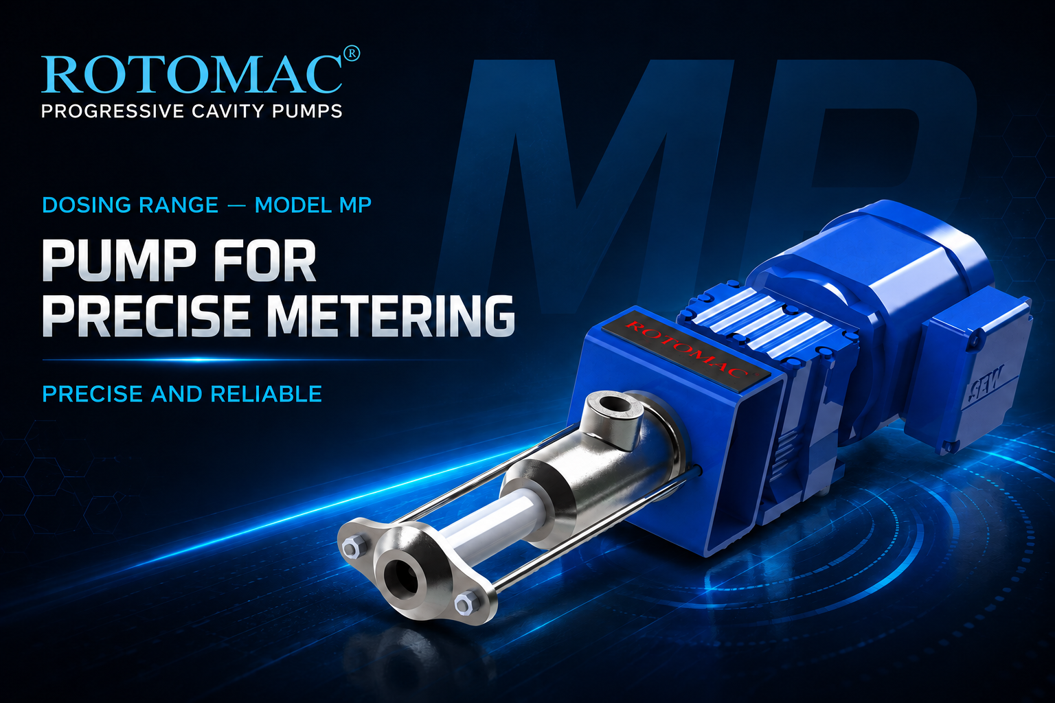 ROTOMAC MP metering pump for precise metering and dosing